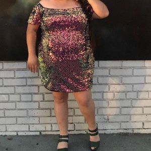 sequins mini dress